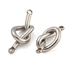 304 Stainless Steel Knot Links Connector Charms STAS-K290-02P-2