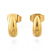 304 Stainless Steel Teardrop Stud Earrings for Women EJEW-N052-01G-2