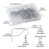 50Pcs 304 Stainless Steel French Hooks with Coil and Ball STAS-YW0001-54-4