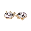 Rack Plating Alloy Enamel Pendants ENAM-K050-02D-2