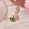 Resin & Glass Beaded Pendant Decorations HJEW-MZ00169-05-1