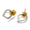 304 Stainless Steel Teardrop Stud Earrings EJEW-C118-01D-2
