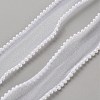 5 Yards Organza Ribbon with Plastic Pearl Beads OCOR-WH0091-58F-2