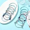 14Pcs 7 Colors Cotton Cord Bracelet Set for Men Women BJEW-FS00025-02-8