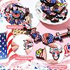 20Pcs 10 Styles Independence Day Silicone Focal Beads SIL-CJ0001-76-3