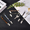 6Pcs Natural  Gemstone Keychains KEYC-GF00002-3