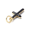Real 18K Gold Plated Eco-Friendly Rack Plating Brass Enamel Pendants KK-F845-40G-04-2