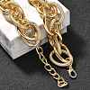 Punk Hiphop Styles Alloy Rope Chain Necklaces for Men NJEW-K391-01G-3