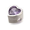 925 Sterling Silver Cubic Zirconia Beads STER-L066-06S-04-2