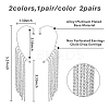 8Pcs 4 Style Crystal Rhinestone Chain Tassel Dangle Cuff Earrings EJEW-HY0001-02-2
