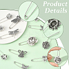 20Pcs 10 Styles Alloy Kilt Pins for Backpack Clothes JEWB-SC0001-79-3