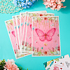 10Pcs Rectangle with Butterfly Pattern Paper Gift Bags CARB-TAC0002-04-5