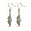 Light Gold Alloy Enamel Dangle Earrings EJEW-JE05607-09-1