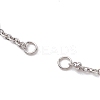 2Pcs 2 Colors 304 Stainless Steel Satellite Chain Bracelet Making AJEW-JB01277-3