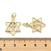 Brass Micro Pave Clear Cubic Zirconia Pendants KK-K365-10A-G-3