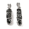 Natural Obsidian Pendants G-K338-28P-02-1