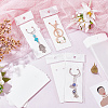240Pcs 2 Style Rectangle Blank Paper Keyring Display Card DIY-GA0003-14-5
