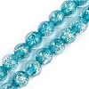 Handmade Gold Foil Lampwork Beads Strands LAMP-Q002-01A-1