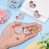 5Pcs Heart with Word Love Pride Month Enamel Pins JEWB-TA0001-27-6