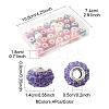 32Pcs 8 Colors AB Color Resin Rose Flower European Beads RESI-FS0002-04-5