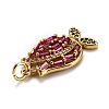 Brass Micro Pave Cubic Zirconia Pendants ZIRC-L100-031G-3