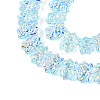 Baking Paint Electroplate Transparent Glass Beads Strands EGLA-N020-04F-3