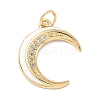Brass Micro Pave Cubic Zirconia Pendants KK-D357-49G-1