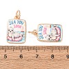 Printed Brass Pendants KK-CBA3895-01A-G-3