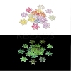 Christmas Snowflake UV Plating Luminous Rainbow Iridescent Acrylic Beads LACR-R001-07A-1