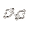 Non-Tarnish 304 Stainless Steel Cabochon Connector Settings STAS-B032-11P-3