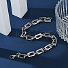 Tarnish Resistant Rectangle 201 Stainless Steel Chain Bracelets X-BJEW-N240-06P-4