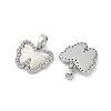 Natural White Shell Butterfly Charms KK-U043-24P-2