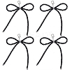 6Pcs Bowknot Dyed Glass Pearl  Pendant Decorations HJEW-SP0001-14-1