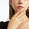 6Pcs 6 Style 201 Stainless Steel Hollow Roman Numerals Finger Ring Set with Rhinestone RJEW-AN0001-21-6