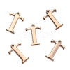 Ion Plating(IP) 304 Stainless Steel Alphabet Charms STAS-H122-T-RG-2