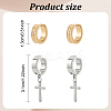 ANATTASOUL 24Pcs 12 Style 204 Stainless Steel Clip-on Earrings EJEW-AN0003-44-7