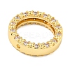 Brass Micro Pave Clear Cubic Zirconia Beads Frame KK-P277-58B-G-2