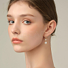 6Pcs Brass Micro Pave Clear Cubic Zirconia Pendants ZIRC-HS0001-07-6
