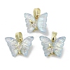 Real 18K Gold Plated Rack Plating Brass Micro Pave Cubic Zirconia Pendants KK-R161-06G-07-1