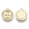 Brass Micro Pave Cubic Zirconia Charms KK-N232-70-NF-2