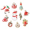 20Pcs 10 Styles Christmas Alloy Enamel Pendants ENAM-CJ0004-49-3