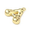 Brass Micro Pave Clear Cubic Zirconia Pendants KK-I476-02G-A-2