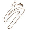 201 Stainless Steel Twisted Chain Necklaces NJEW-R023-09RG-4