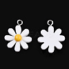 Opaque Resin Pendants X-RESI-WH0037-01B-2