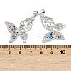 Brass Micro Pave Cubic Zirconia Pendants KK-C109-09B-P-3