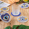 DIY Diamond Painting Evil Eye Theme Cup Mat Kits DIY-TAC0028-02-9