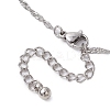 304 Stainless Steel Singapore Chain Bracelet Makings AJEW-JB01321-02-4