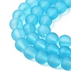 Baking Paint Transparent Glass Bead Strands GLAA-S031-8mm-37-3