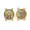 Alloy Rhinestone Multi-Strand Links PALLOY-P185-01AG-RS-1