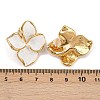 304 Stainless Steel Enamel Flower Stud Earrings EJEW-A138-02G-5